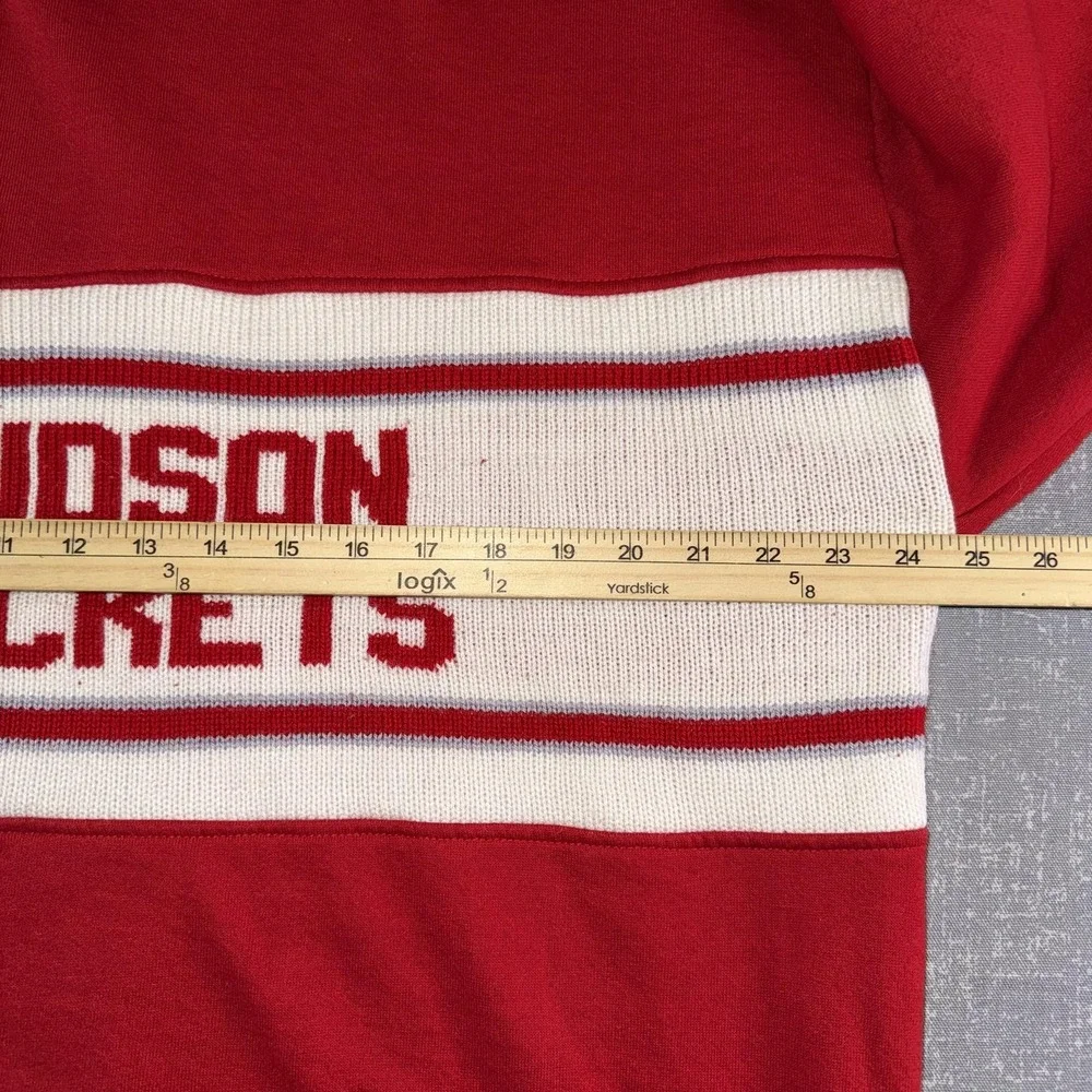 Vintage‎ Judson Rockets Sweatshirt Mens 2XL Red Collared Pullover Jerzees USA